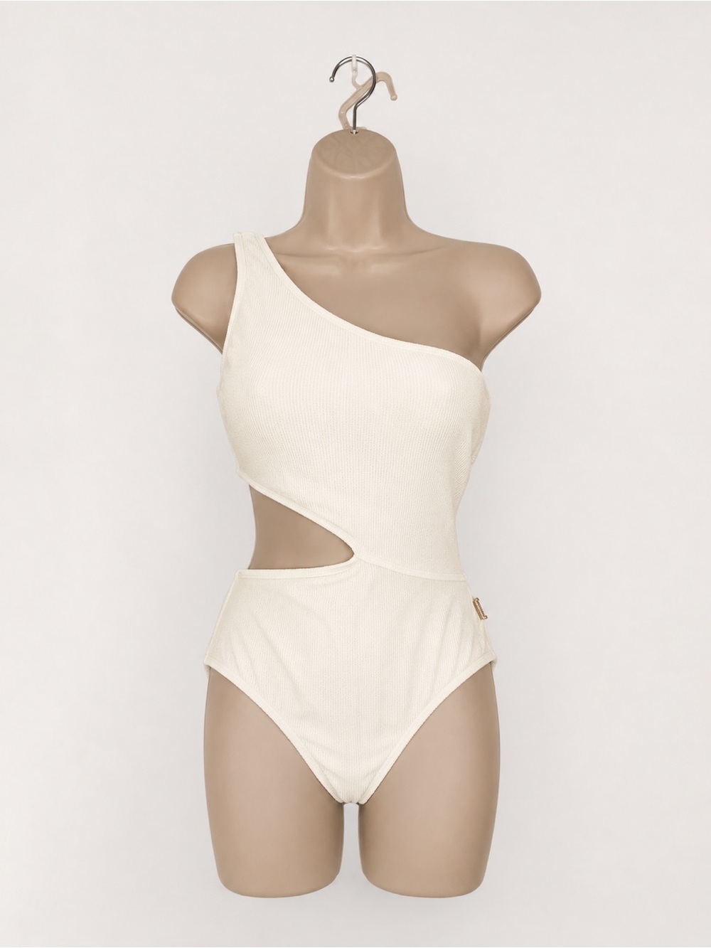 MK One-Shoulder Cutout Swimsuit